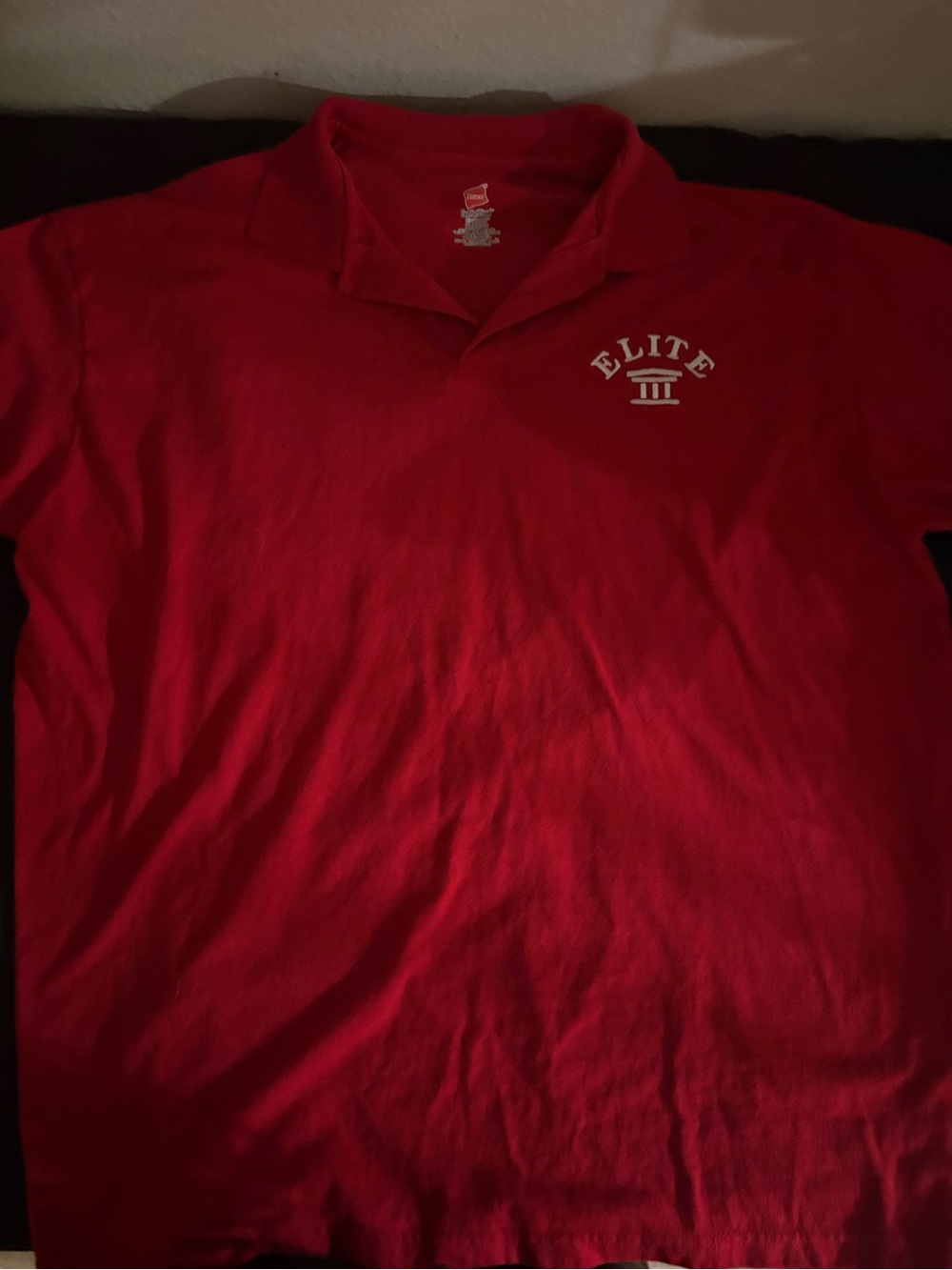 Hanes Red Polo with Elite Logo